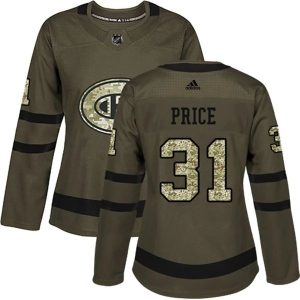 Damen Montreal Canadiens Trikot Carey Price 31 Camo Grün Authentic